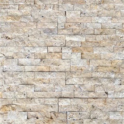แผงบัญชีแยกประเภทผนังธรรมชาติสีเหลือง Travertine